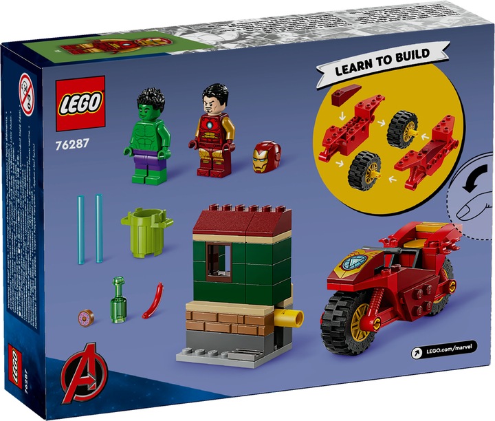 Immagine prodotto LEGO Iron Man con la moto e Hulk (76287, LEGO Marvel)
