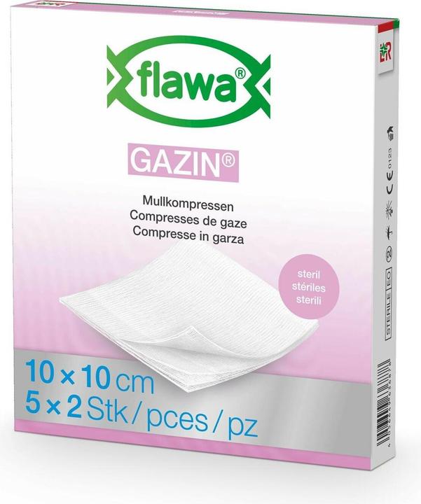 Produktbild Flawa Gazin Mullkompressen 7.5x7.5cm steril
