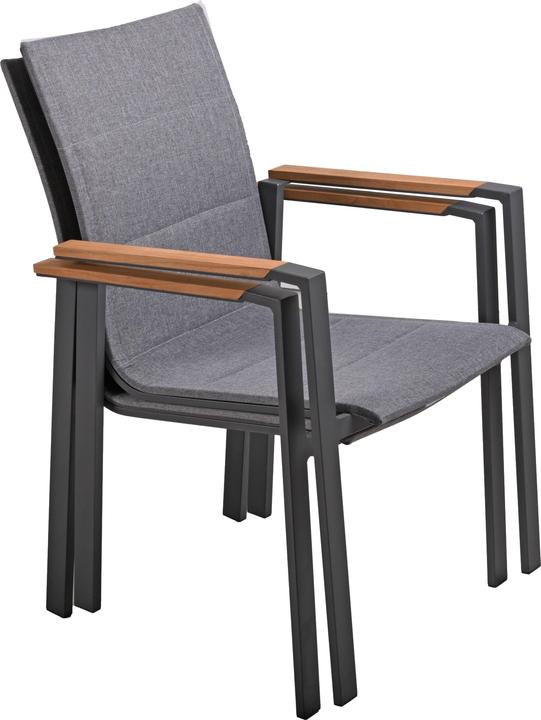 Garden Pleasure 2 tuinstoelen Davina grijs