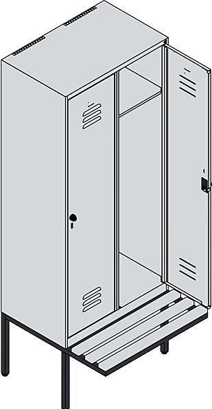 Actual product image C+P Locker Classic PLUS bench seat (80 cm, 212 cm)