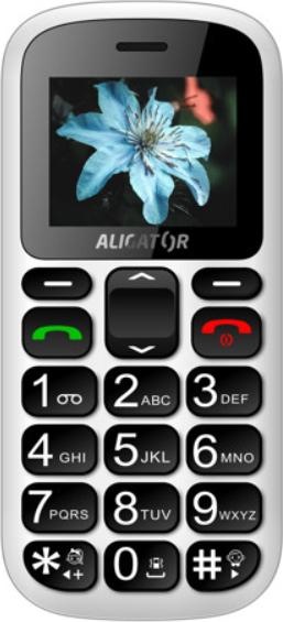 Image du produit Aligator A321 gris senior, blanc phone senior (1.80", 2G)