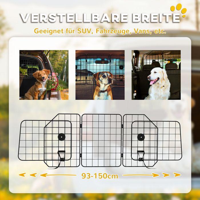 Image du produit Swisshandel24 Hundeschutzgitter Kofferraumgitter Hundegitter Trenngitter verstellbar Stahl (Chien)
