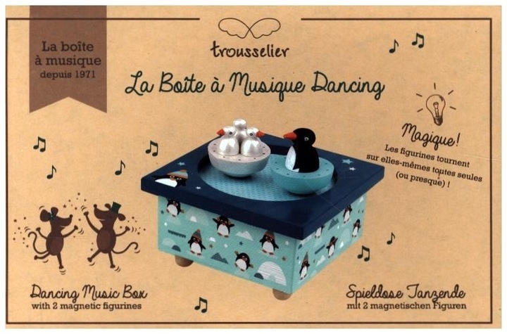 Actual product image Trousselier Music box with dancing penguins, magnetic