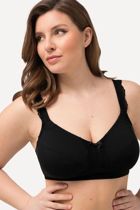 Produktbild Ulla Popken Soft-BH, Spitzendetail, ohne Bügel, Cup C - E (100 C)