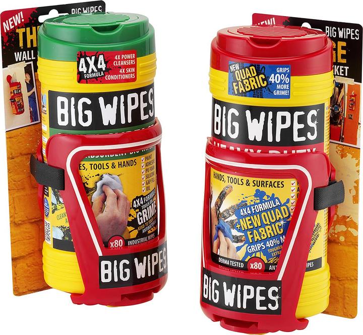 Productafbeelding Big Wipes Doekendispenser, rood, aan de muur bevestigd