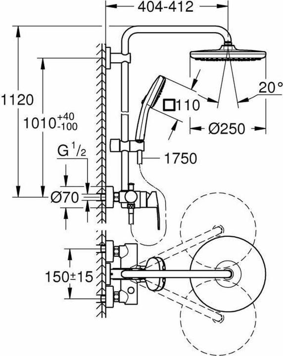 Produktbild Grohe Vitalio Comfort 250