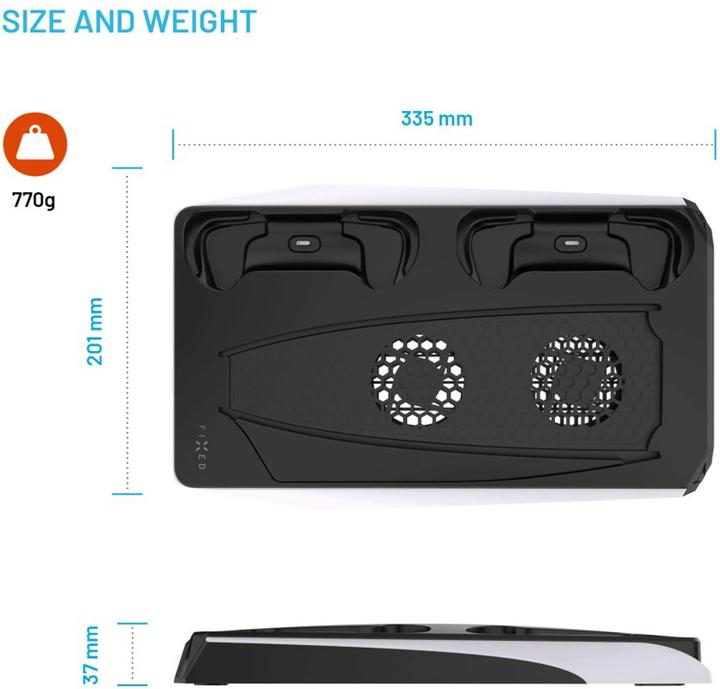 Actual product image Fixed Multifunctional Station for PS5, black and white (PS5)