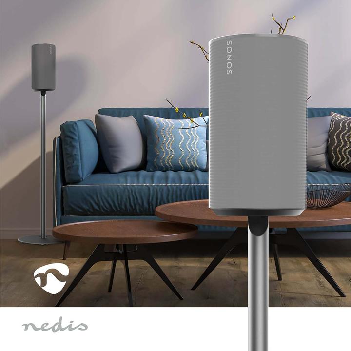 Produktbild Nedis Lautsprecherhalter - Kompatibel mit: Sonos Era100 - Ständer - 3 kg - Fest - ABS/Metall - Schwa (1 Stk., Ständer, Nicht beweglich)