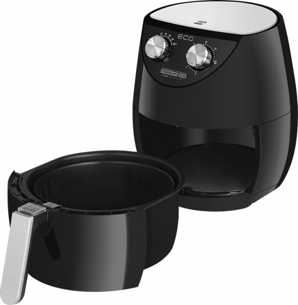 Actual product image ECG AF 3500 fryer Single Hot air fryer Black, Stainless steel