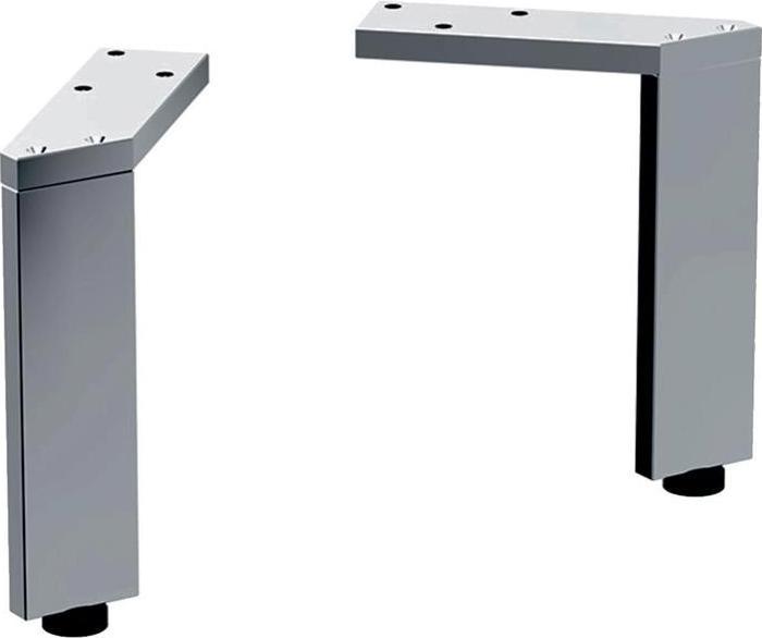 Actual product image Geberit Furniture foot SMYLE Square 2 pieces, chrome-plated Height 151 - 154mm