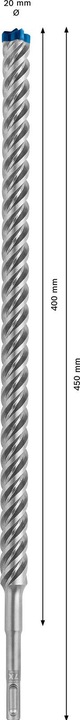 Image du produit Bosch Professional Zubehör Foret marteau EXPERT SDS plus-7X, 20 x 400 x 450 mm (jusqu'à 20 millimètres)
