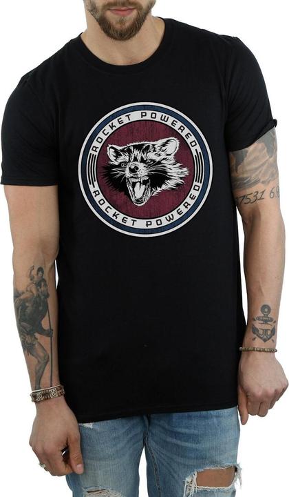 Actual product image Mens Guardians Of The Galaxy Rocket Powered T-Shirt (S)
