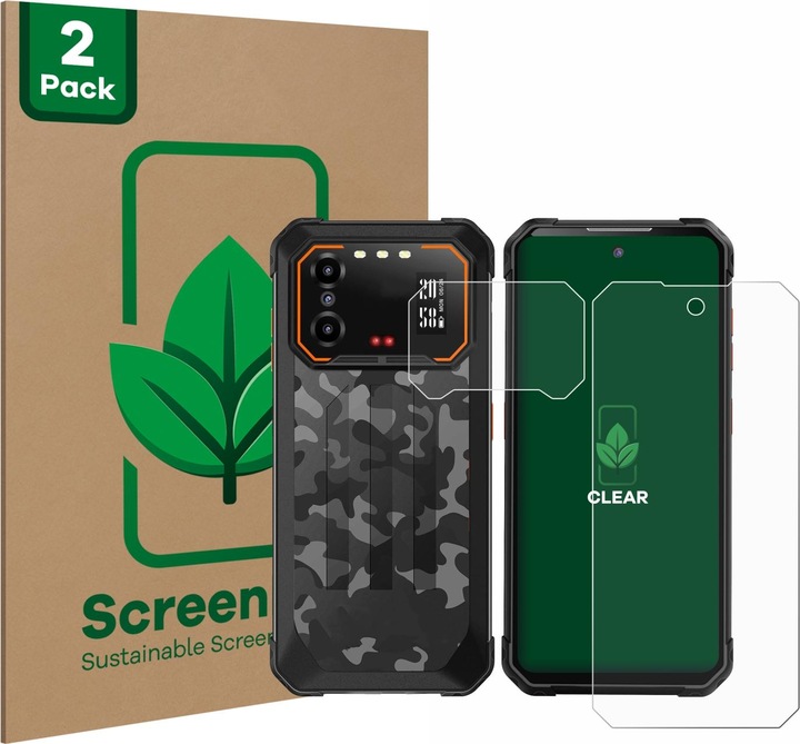 Actual product image ScreenLeaf Protective film sustainable screen protector screen protector film clear transparent (2 Piece, IIIF150 B1 Pro)