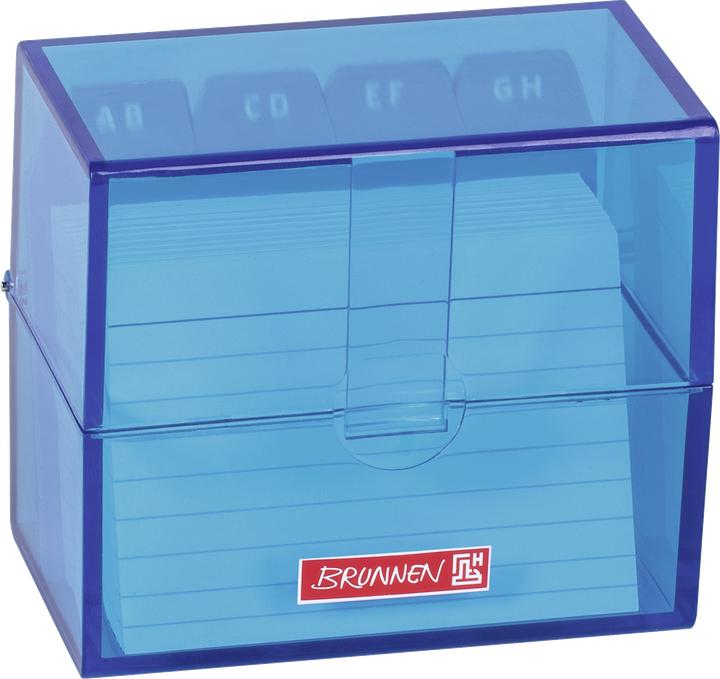 Karteibox A8 gefüllt azur (A8)
