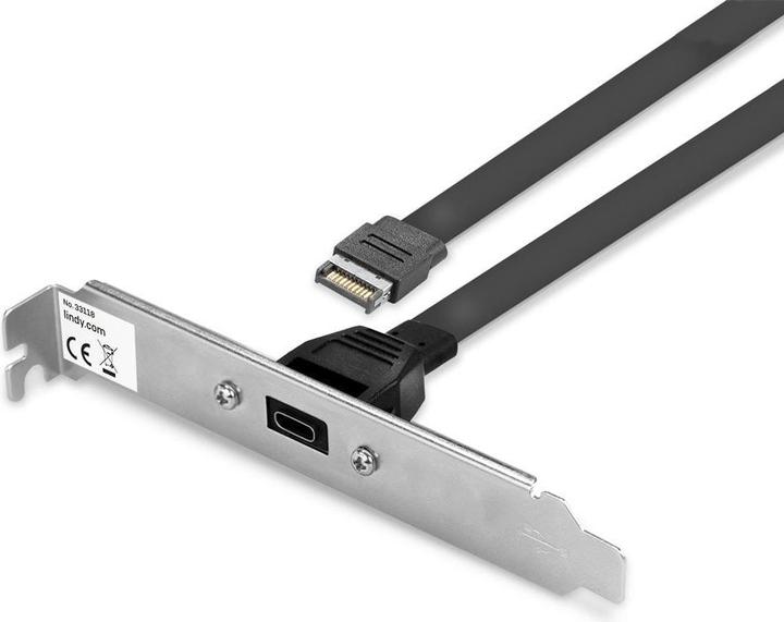 Produktbild Lindy USB 3.1 Gen2 Typ C Slotblechadapter (0.45 m, USB 3.2 Gen 2)
