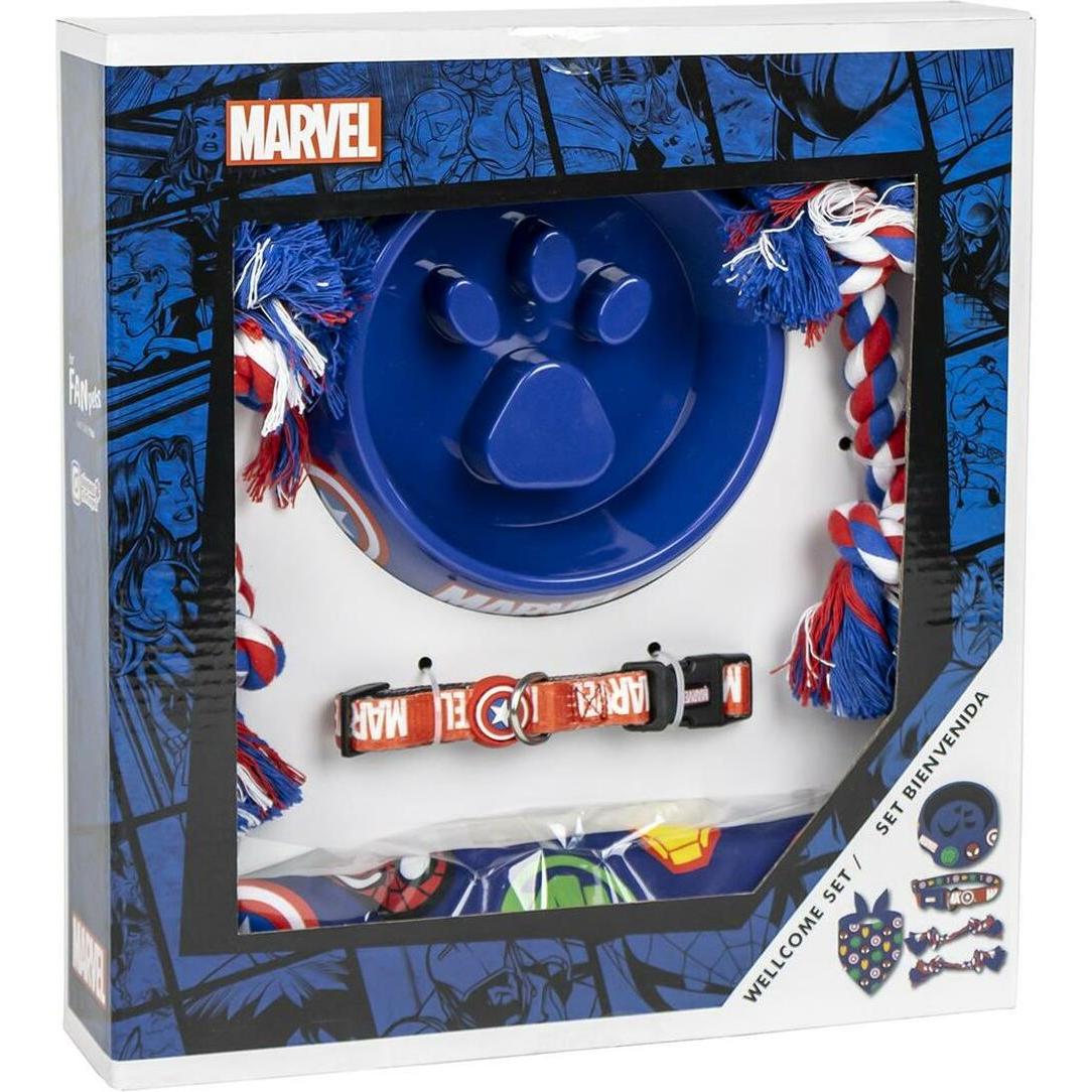Cerdá Cerda Pets - Pet Set Dogs - Captain America (2800001211) (Hund, Hundesport), Halsband + Leine