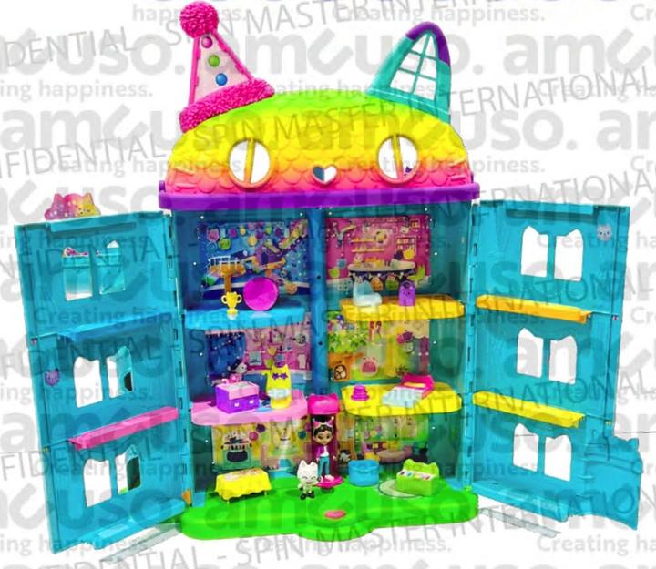 Actual product image Spin Master Gabi rainbow house with lift + 1 figure