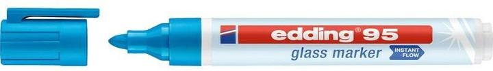 Produktbild Edding 95 Glasboardmarker farbsortiert 1,0 - 5,0 mm, 4 St. (Rosa, Hellblau, Orange, Schwarz, 3 mm, 4 x)