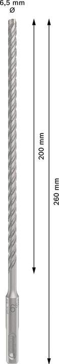 Produktbild Bosch Professional Zubehör PRO SDS plus-5X Hammerbohrer, 6,5 x 200 x 260 mm (6,5 Millimeter)