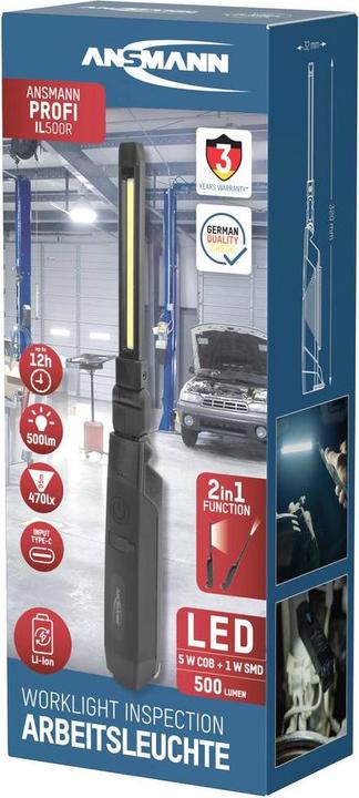 Actual product image Ansmann Workshop rod light professional inspection light 500 lumen (500 lm)