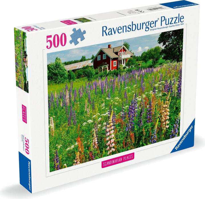 Actual product image Ravensburger Puzzle 12000844, Scandinavian Places - Farm in Sweden - 500 pieces jigsaw puzzle for (500 pieces)