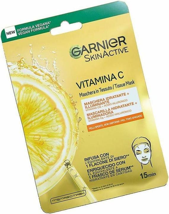 Produktbild Garnier SKINACTIVE VITAMINA C Gewebemaske 1 Stunde (28 g)