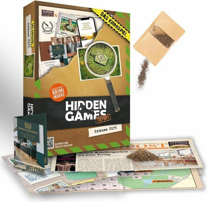 Actual product image Hidden Games Crime Scene Case 3 Green Poison Escape Room Game (German)