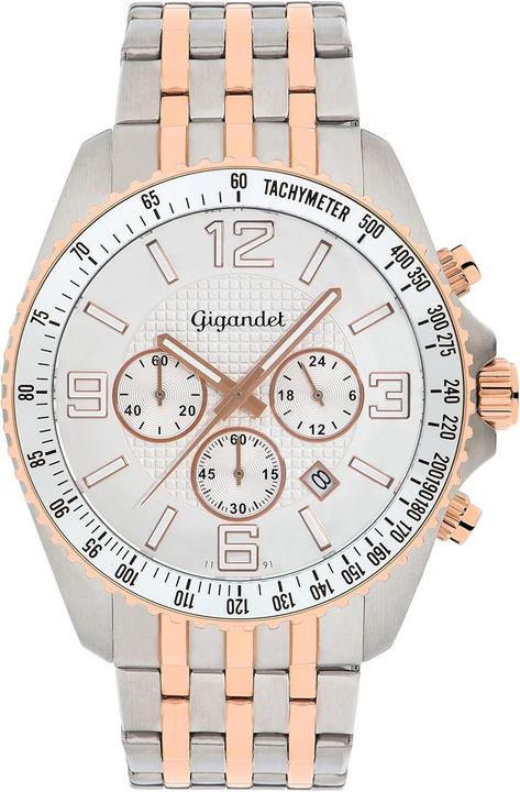 Produktbild Gigandet Analoge Chronographenuhr mit Tachymeter und 100 m Wasserdichtigkeit (Analoguhr, Chronograph)
