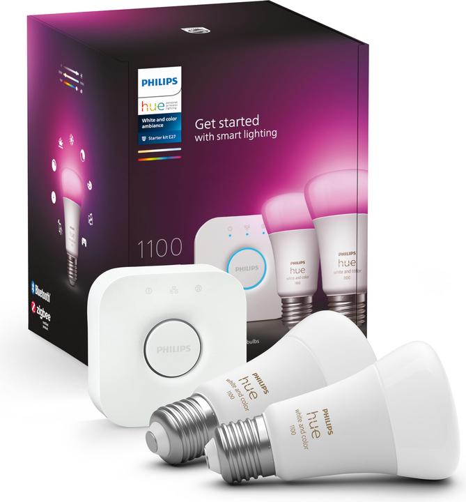 Produktbild Philips Hue Starter Kit (E27, 1100 lm, 2x)