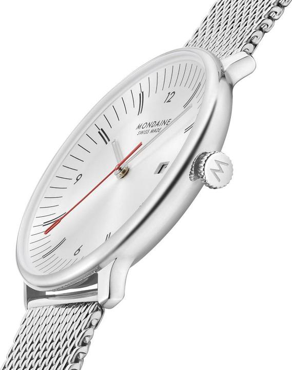 Actual product image Mondaine MLE.41210.SM Men's watch Doppio 41mm (Swiss made, Analogue wristwatch, 41 mm)