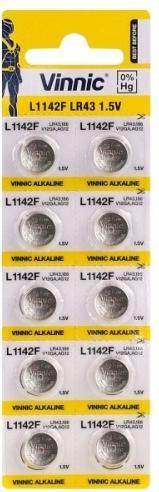 Produktbild Vinnic 10er Set LR43, VA12GA, 186, 84, LR1142, G12, AG12, L1142, RW84, D186 (10 Stk., LR43, 80 mAh)