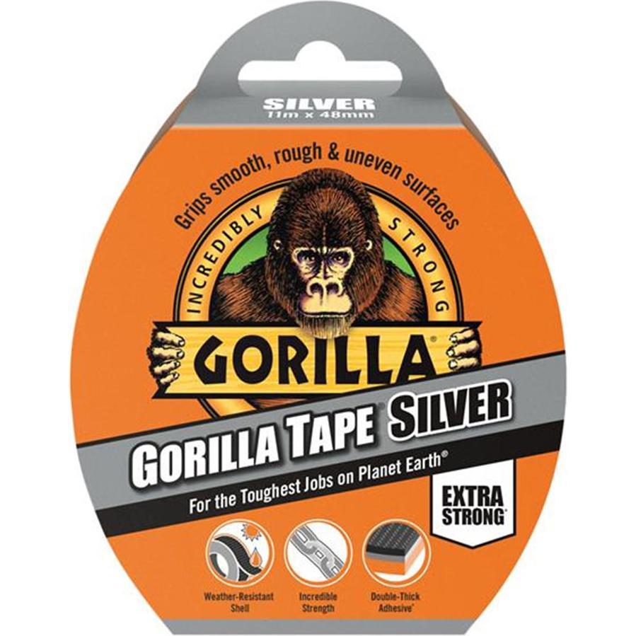 Gorilla, Klebeband, Band Silber 11m