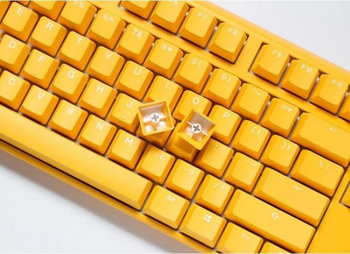 Produktbild Ducky One 3 Yellow TKL Gaming Tastatur, RGB LED - MX-Red (US) (US, Kabelgebunden)