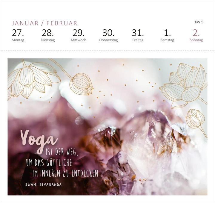 Produktbild Postk.Kalender Yoga Atmen (17 x 17 cm, Harter Einband, Deutsch)