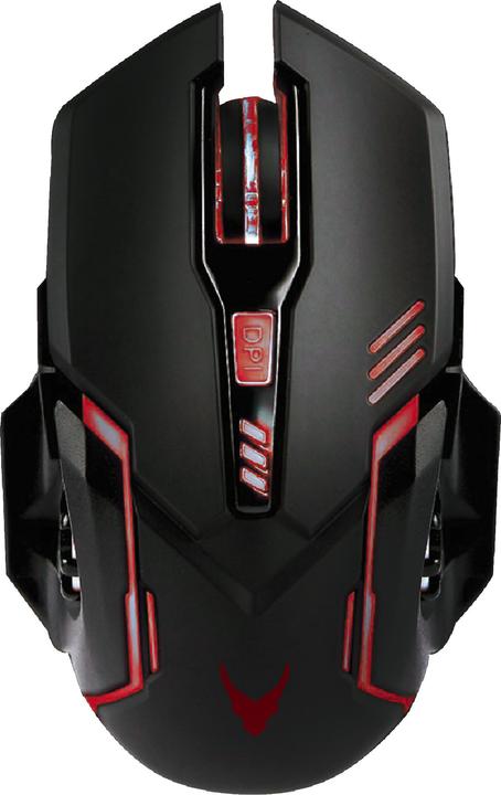 Produktbild Varr Gaming USB Wired Mouse, Black (with 4 LED backlights), Adjustable DPI (800, 1200, 1600 or ) (Kabelgebunden)