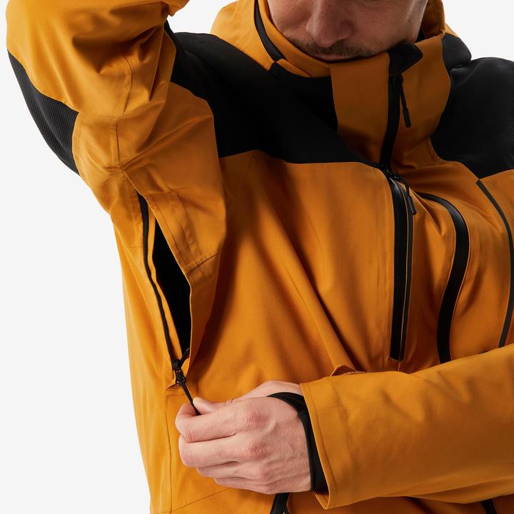 Produktbild Wedze Skijacke Herren wasserdicht und strapazierfähig - 500 camel/schwarz (XXL)