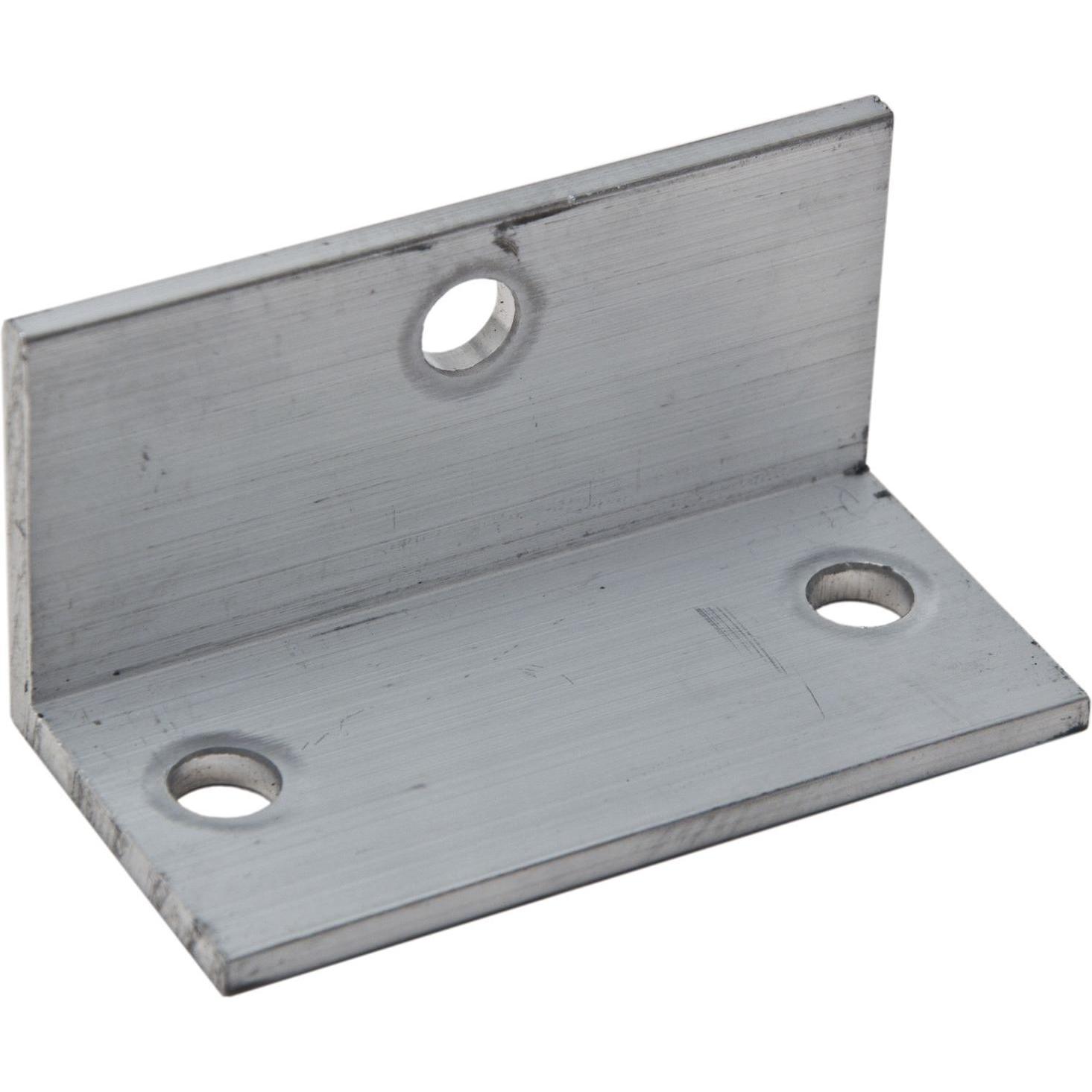 Thumbnail - H+S, Gartenzaun, Winkel für Abspannstrebe (zum Dübeln) Montageplatte 40/40/4x80mm Aluminium