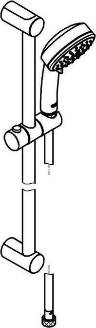 Actual product image Grohe Shower bar set TEMPESTA C 100 m 2 Strla chr (2 Beam types, 14 l/min)