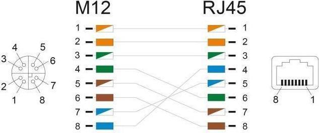 Energy Label Delock M12 adapter X-coded 8 pin socket to RJ45 socket Cat