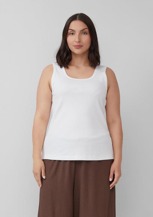 Produktbild S.Oliver T-Shirt Ripp-Top im Slim Fit mit Stickerei (54)
