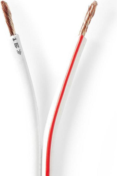 Actual product image Nedis Loudspeaker cable| 2x 2.50 mm²| CCA| 100.0 m| round| PVC| White| - Extension cable (100 m)