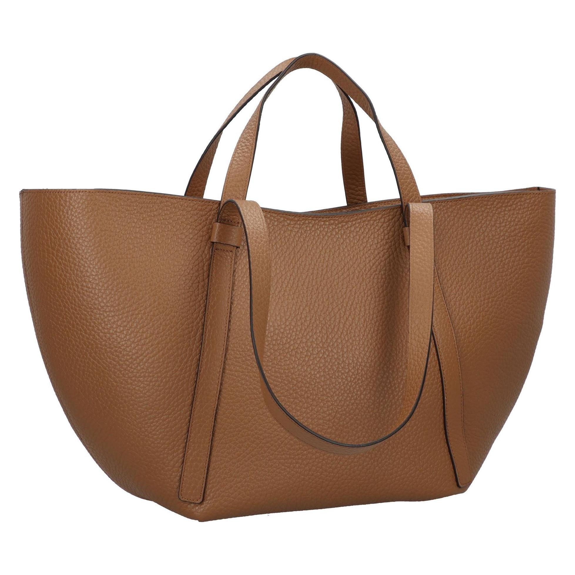Abro, Damen, Tasche, Cosmo Shopper Tasche Leder 50 Cm, Braun