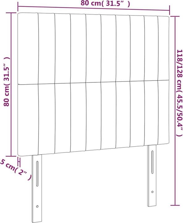 Produktbild vidaXL LED Kopfteil (80 x 5 x 128 cm)