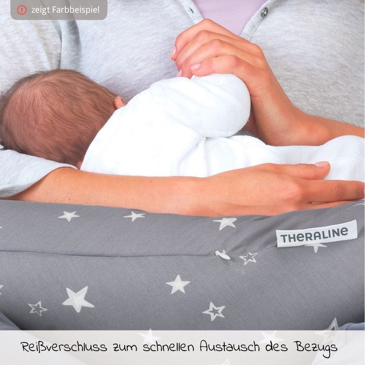 Produktbild Theraline Stillkissen "Das Original" mit Polyester Hohlfaser Füllung inkl. Bezug 190 cm (190 cm)