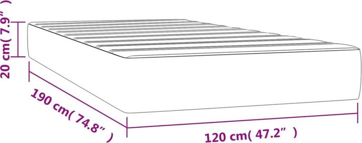 Produktbild vidaXL Taschenfederkern-Matratze (Schaumstoffkern, 120 x 190 cm)