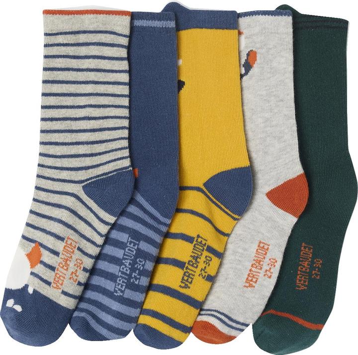 Immagine prodotto Vertbaudet 5er-Pack Jungen Socken mit Monstern (Confezione da 5 pezzi, 35, 38)