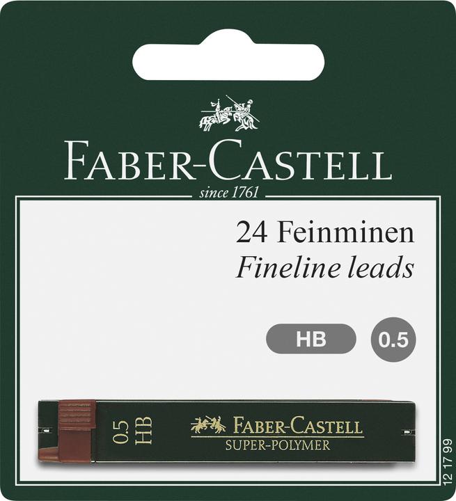 Actual product image Faber-Castell Refill Super Polymer 0.5 mm, Black (24 Piece, Black, 0.50 mm)