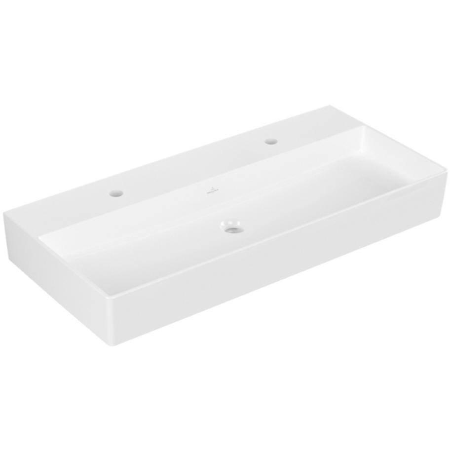 Villeroy & Boch, Waschbecken, V&B Waschtisch 2.0 MEMENTO 1000x470mm o ÜL f 2x 1-L Arm we C+ (470 mm, 1000 mm)