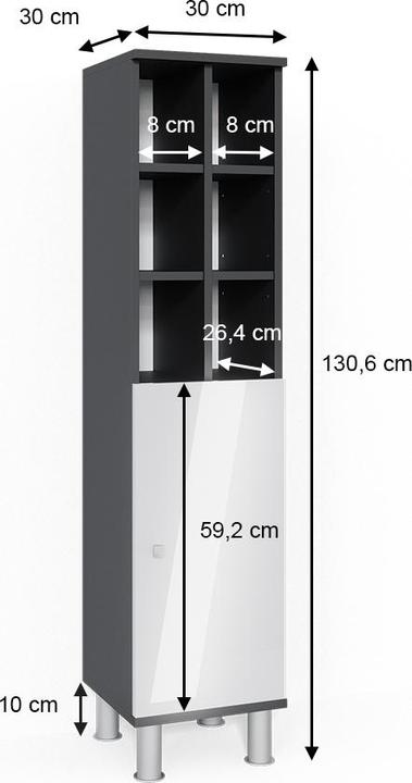 Actual product image Vicco Fynn (30 x 30 x 130.60 cm)