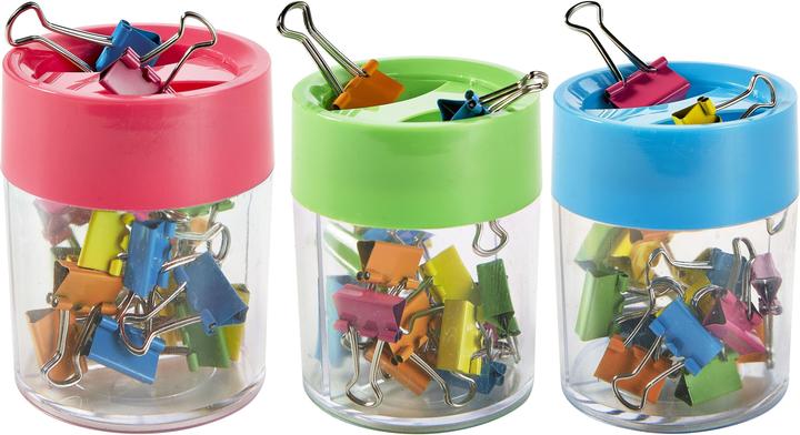 Actual product image Magni Foldback clips dispenser 12 pcs, 15mm, assorted colours. (18 x)